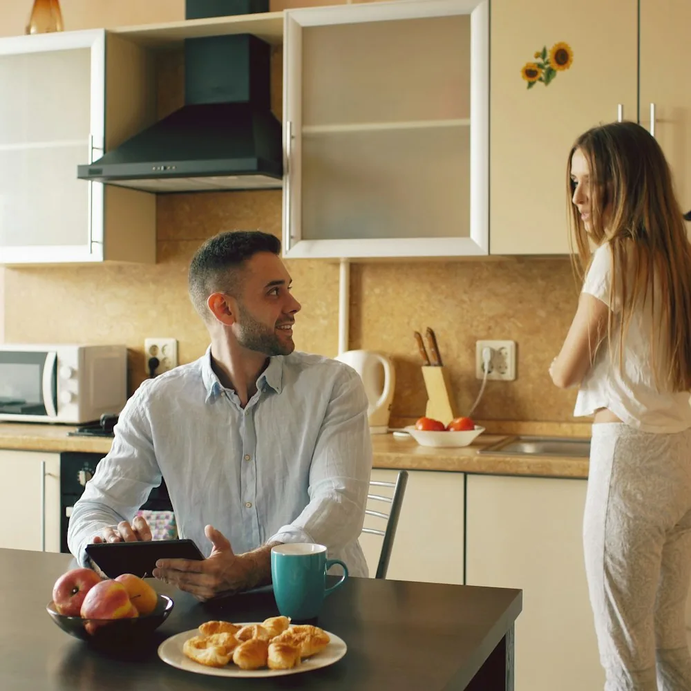 A conversation at the kitchen table